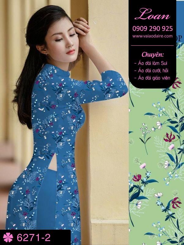 Vải áo dài hoa nhí