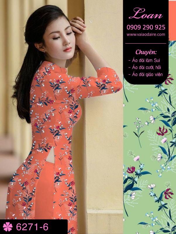Vải áo dài hoa nhí