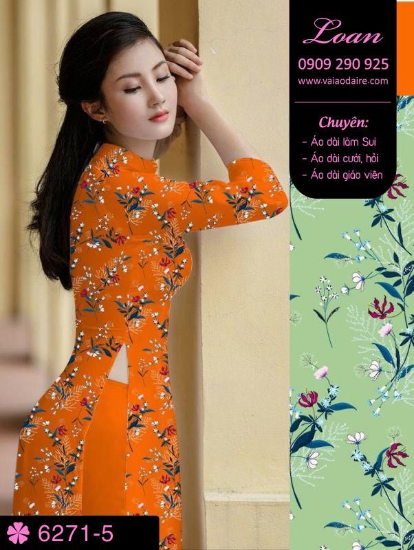 Vải áo dài hoa nhí