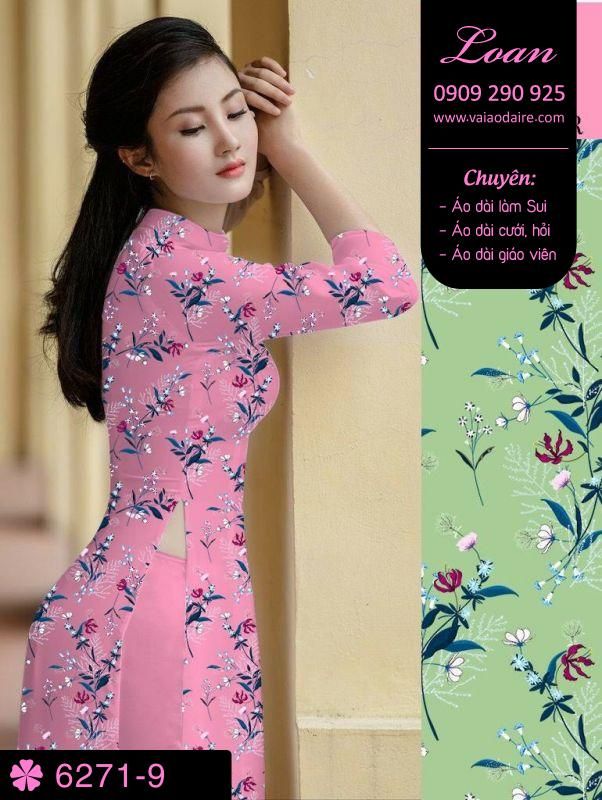 Vải áo dài hoa nhí