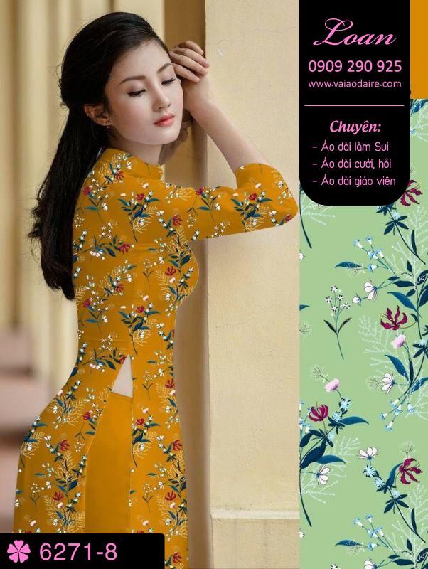 Vải áo dài hoa nhí