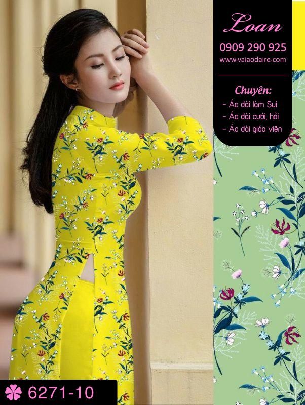 Vải áo dài hoa nhí