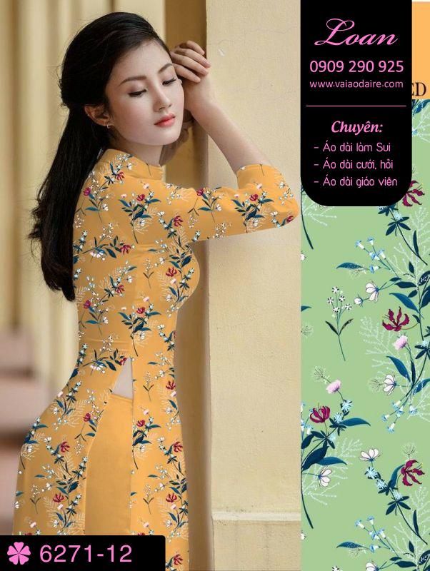 Vải áo dài hoa nhí