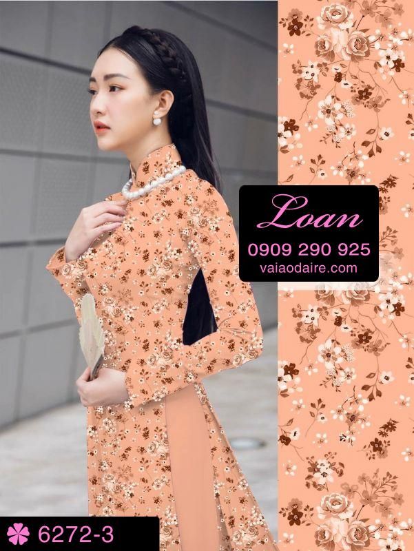 Vải áo dài hoa nhí