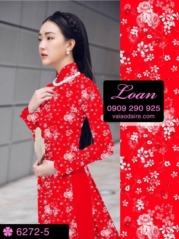 Vải áo dài hoa nhí
