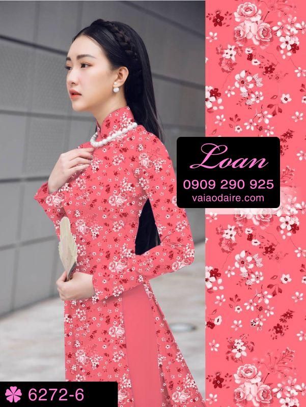 Vải áo dài hoa nhí
