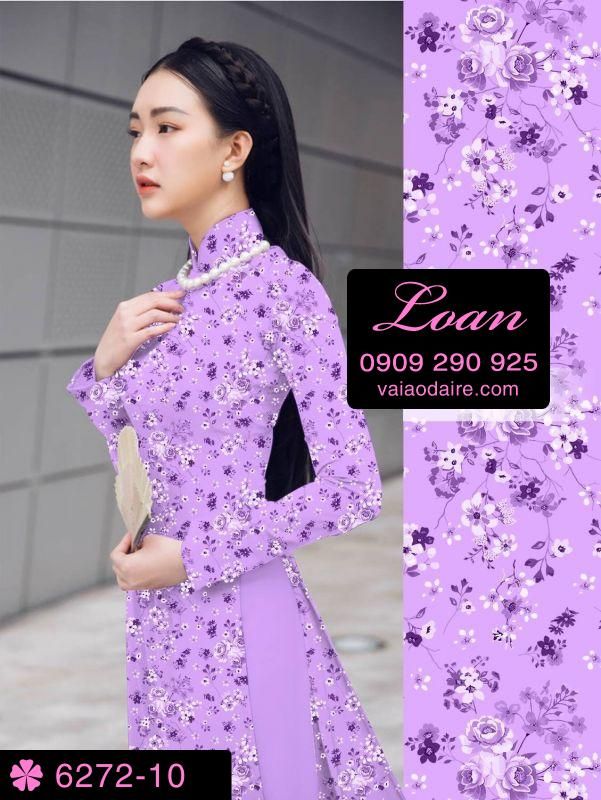Vải áo dài hoa nhí