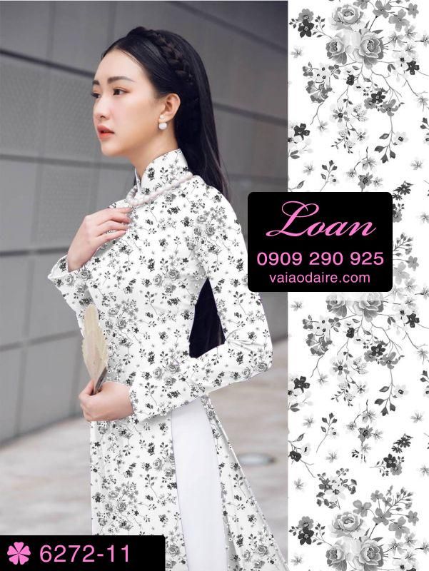 Vải áo dài hoa nhí