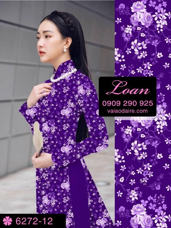Vải áo dài hoa nhí