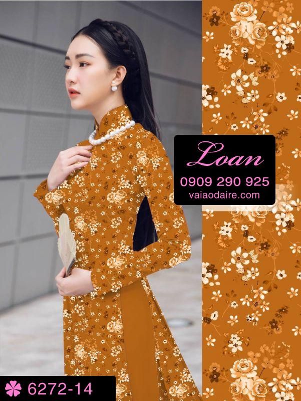 Vải áo dài hoa nhí