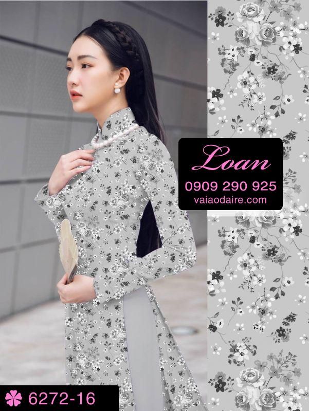 Vải áo dài hoa nhí