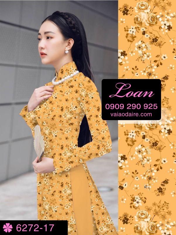 Vải áo dài hoa nhí