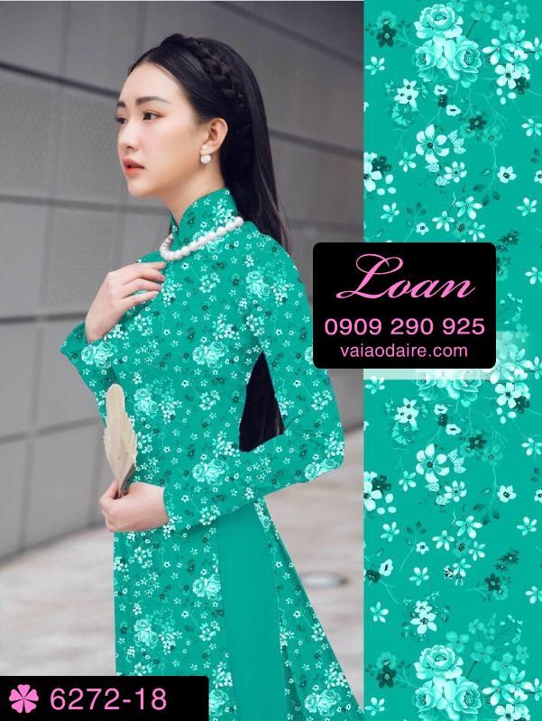 Vải áo dài hoa nhí