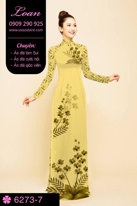 Vải áo dài hoa nhỏ