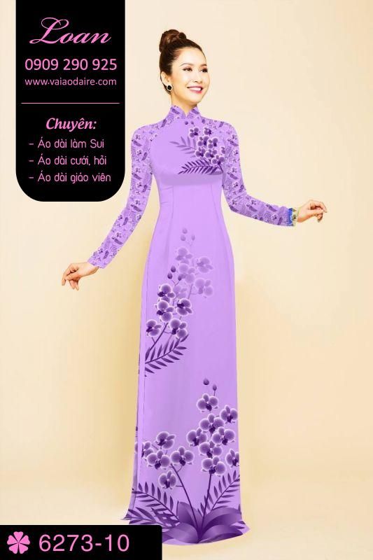 Vải áo dài hoa nhỏ