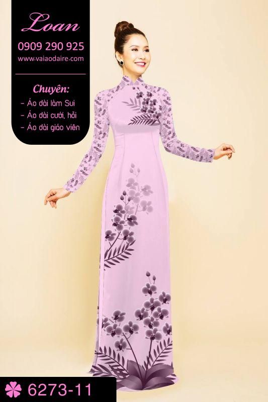 Vải áo dài hoa nhỏ