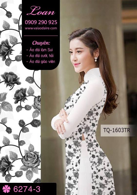 Vải áo dài hoa nhí