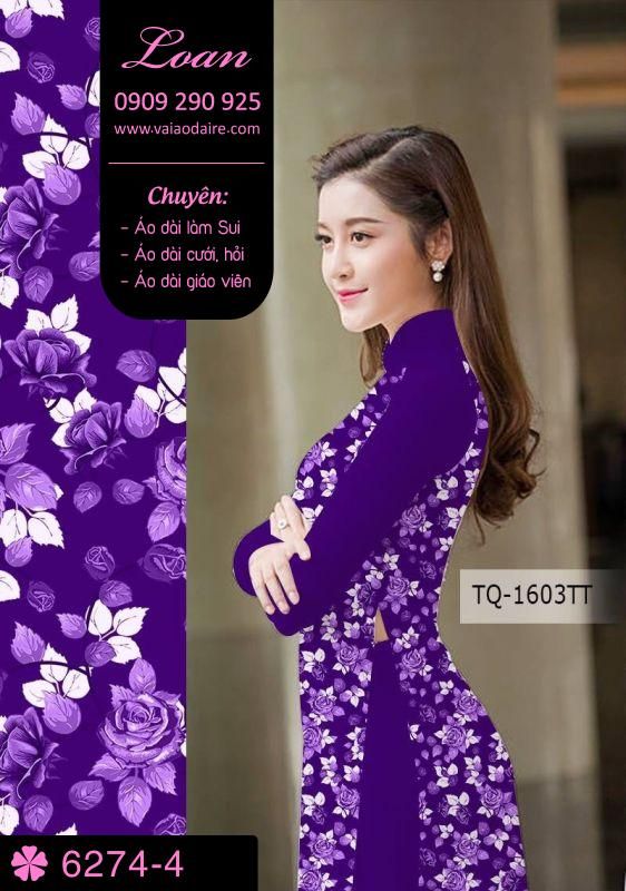 Vải áo dài hoa nhí
