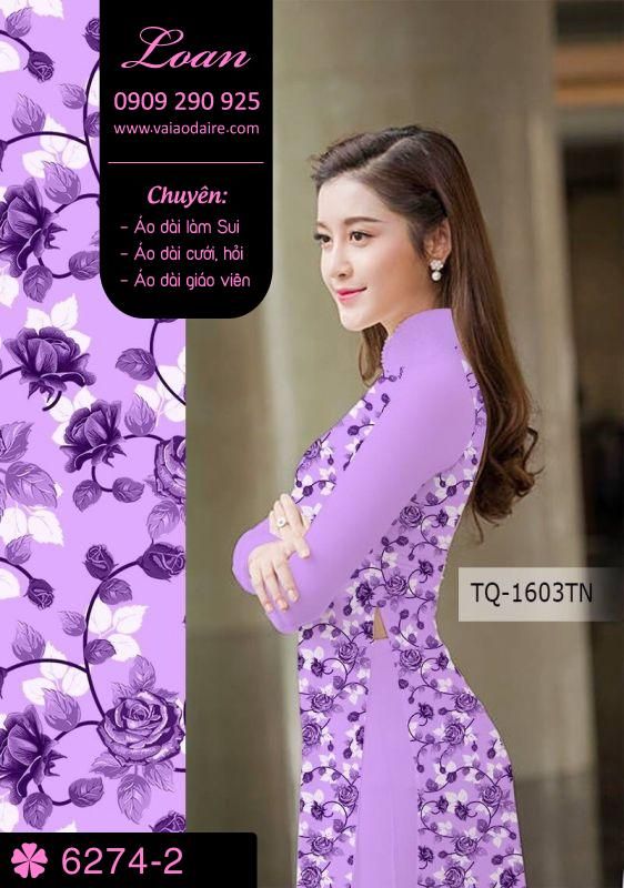 Vải áo dài hoa nhí