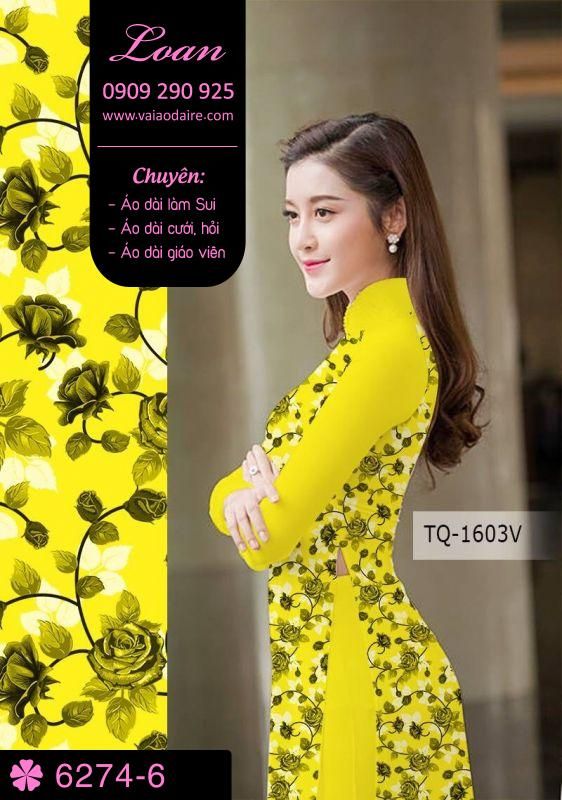 Vải áo dài hoa nhí