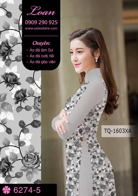 Vải áo dài hoa nhí
