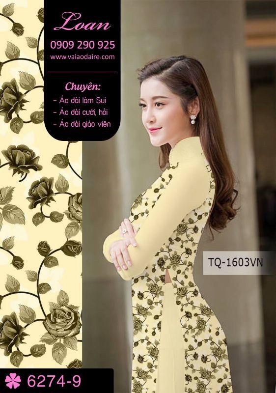 Vải áo dài hoa nhí
