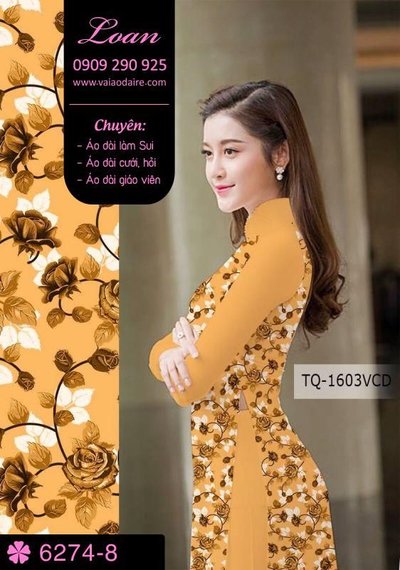Vải áo dài hoa nhí