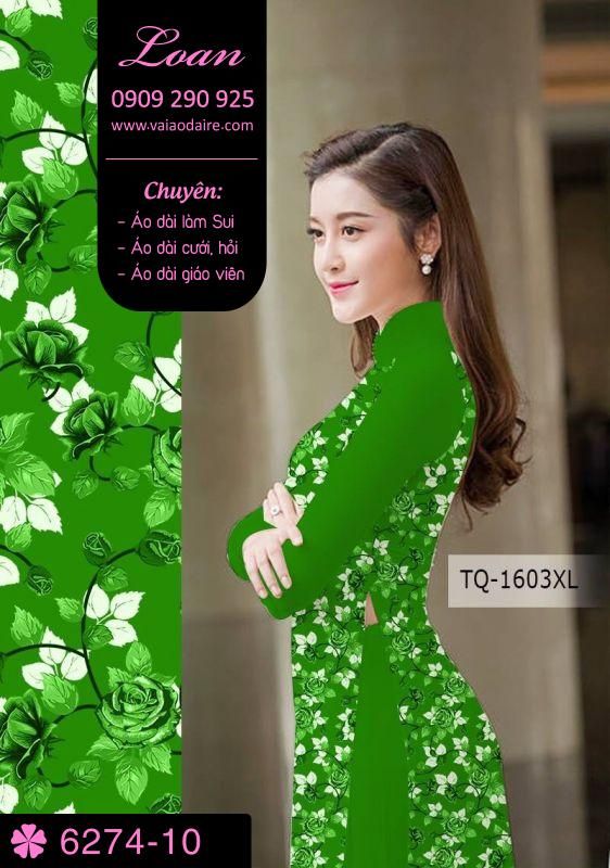 Vải áo dài hoa nhí