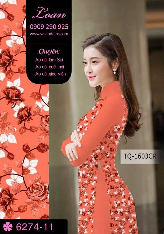 Vải áo dài hoa nhí