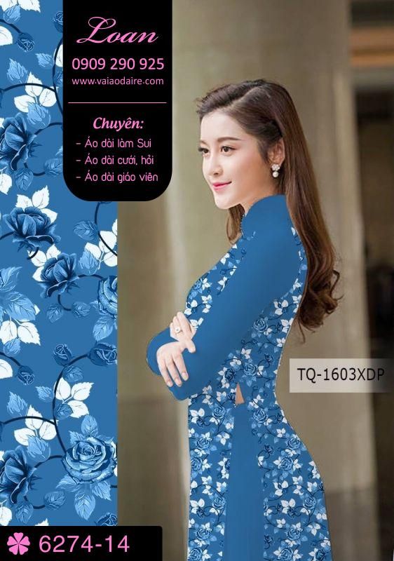 Vải áo dài hoa nhí