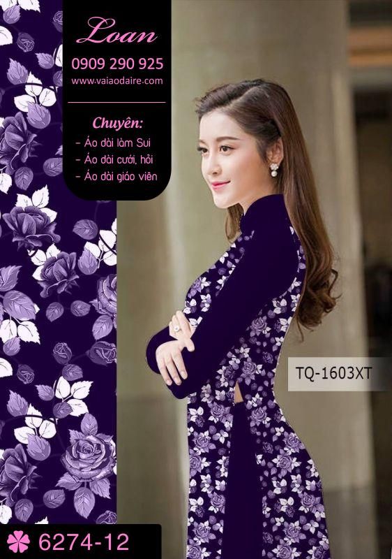 Vải áo dài hoa nhí