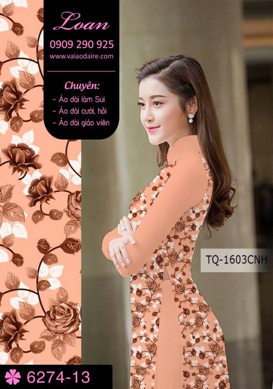 Vải áo dài hoa nhí