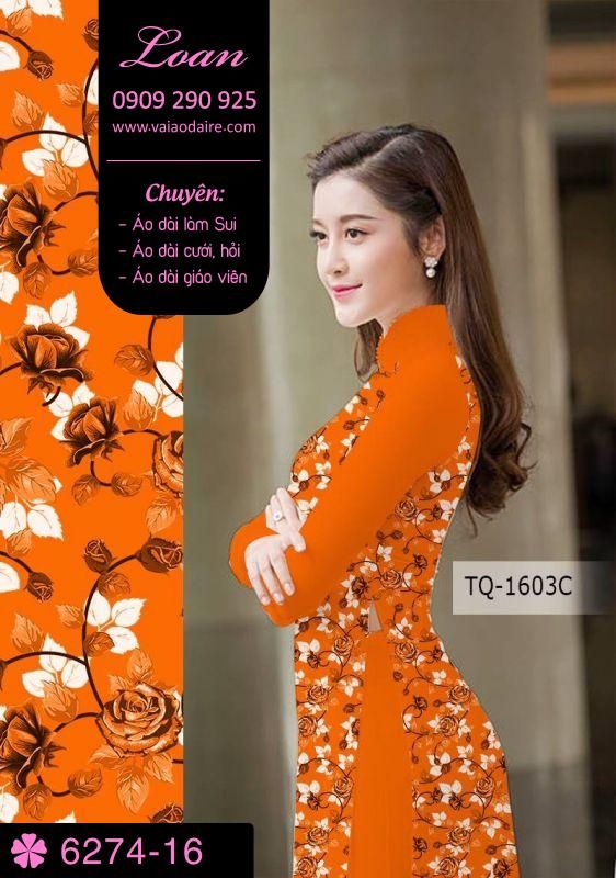 Vải áo dài hoa nhí