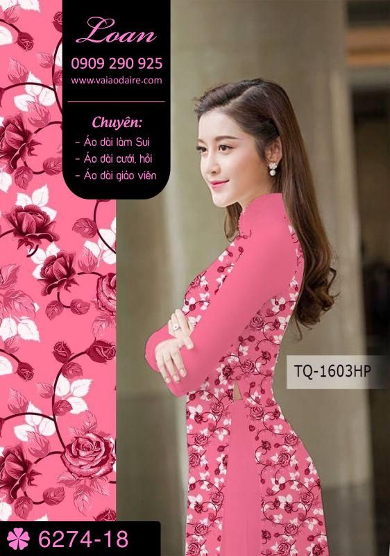 Vải áo dài hoa nhí