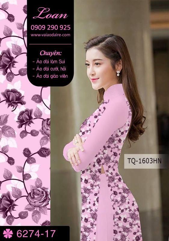 Vải áo dài hoa nhí