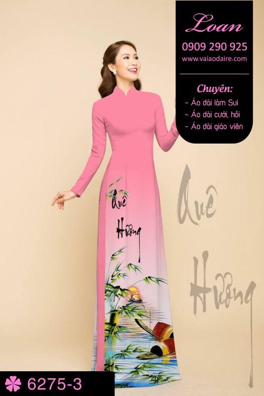 Vải áo dài chữ thư pháp