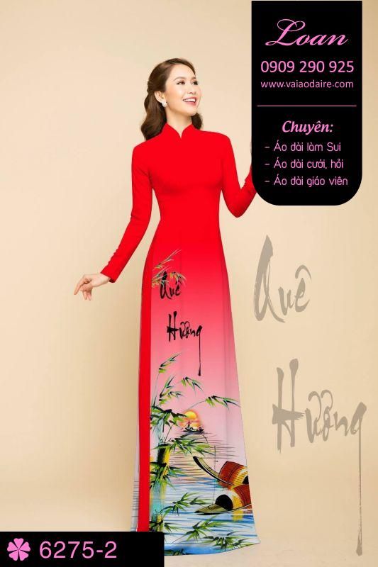 Vải áo dài chữ thư pháp