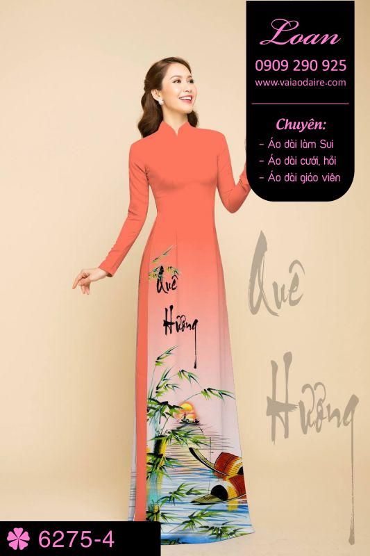 Vải áo dài chữ thư pháp