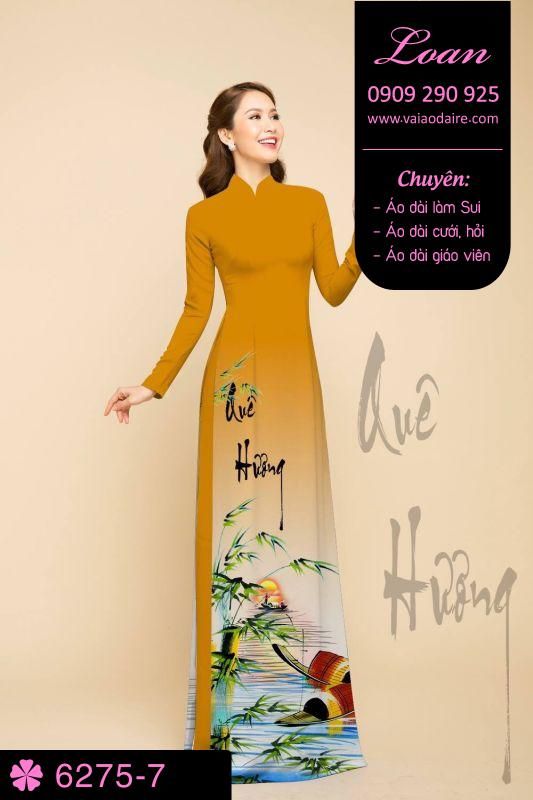 Vải áo dài chữ thư pháp