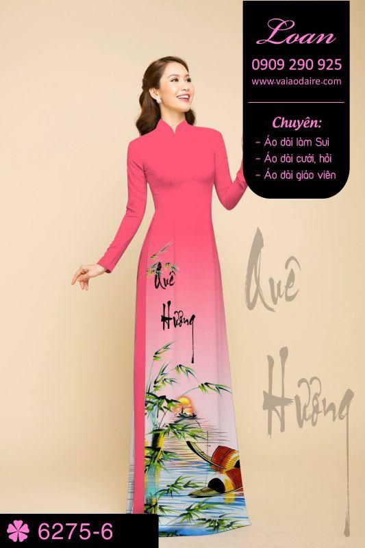 Vải áo dài chữ thư pháp