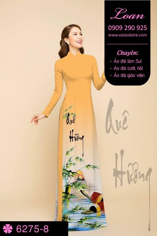 Vải áo dài chữ thư pháp