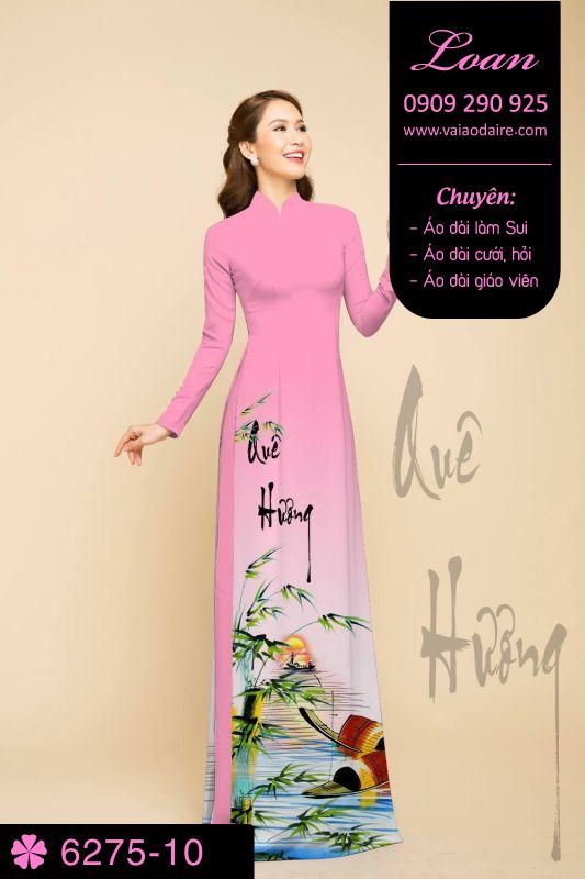 Vải áo dài chữ thư pháp