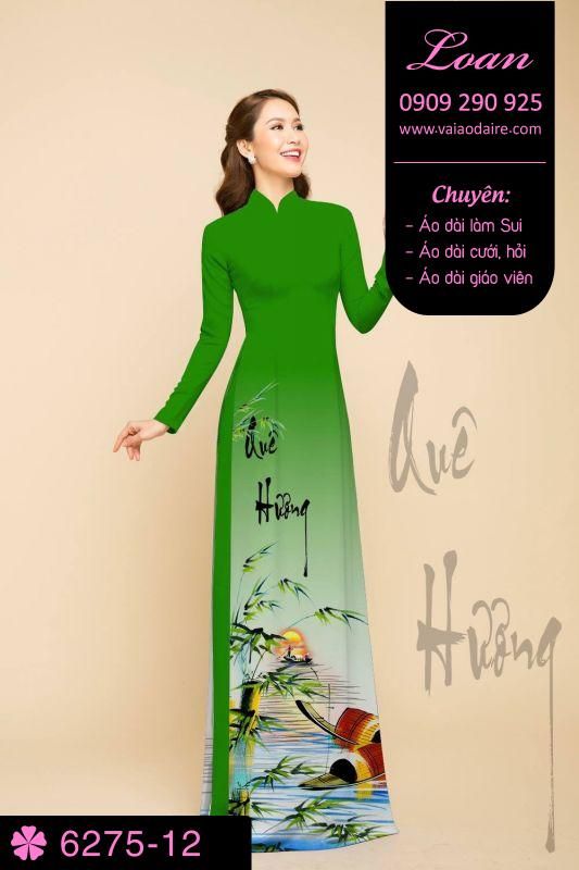 Vải áo dài chữ thư pháp