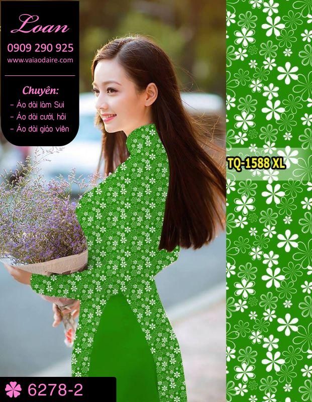 Vải áo dài hoa nhí