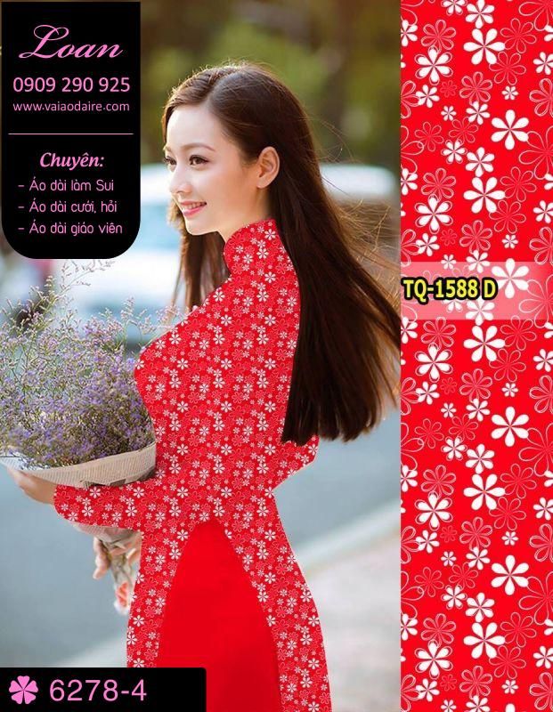 Vải áo dài hoa nhí
