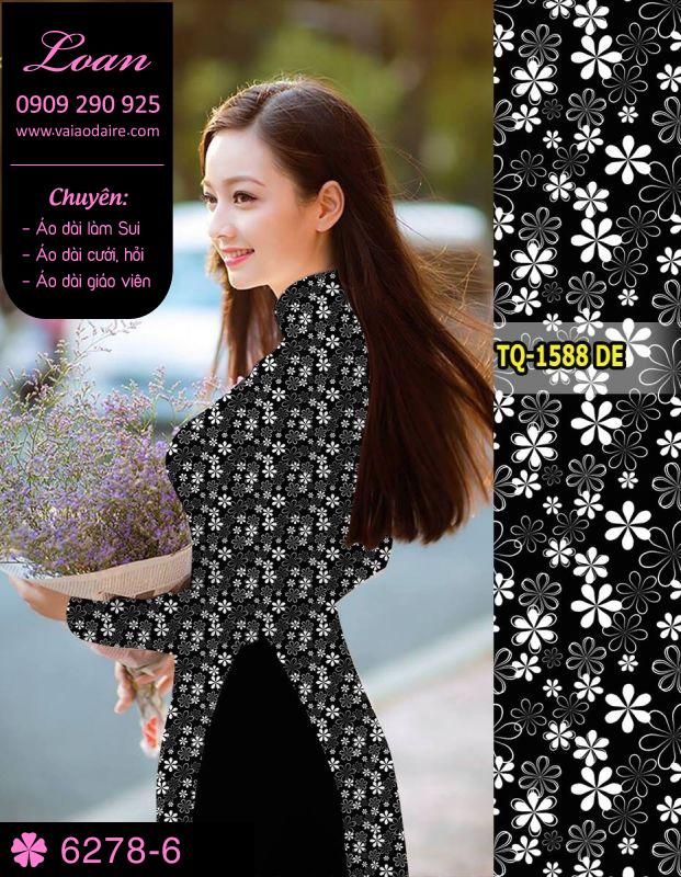 Vải áo dài hoa nhí