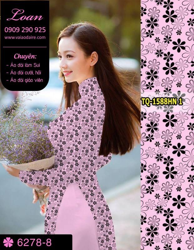 Vải áo dài hoa nhí