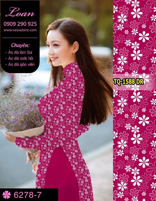 Vải áo dài hoa nhí