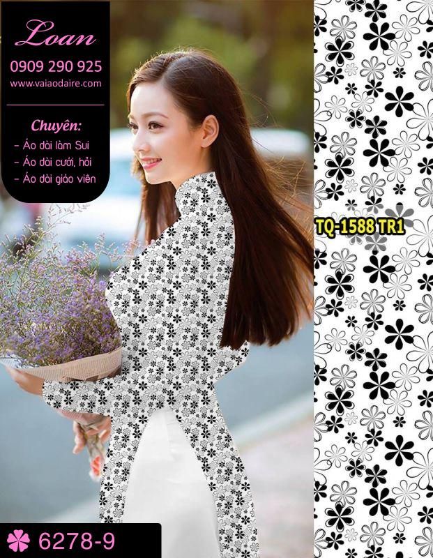 Vải áo dài hoa nhí