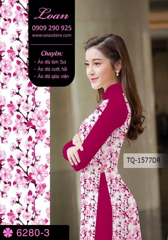 Vải áo dài hoa nhí